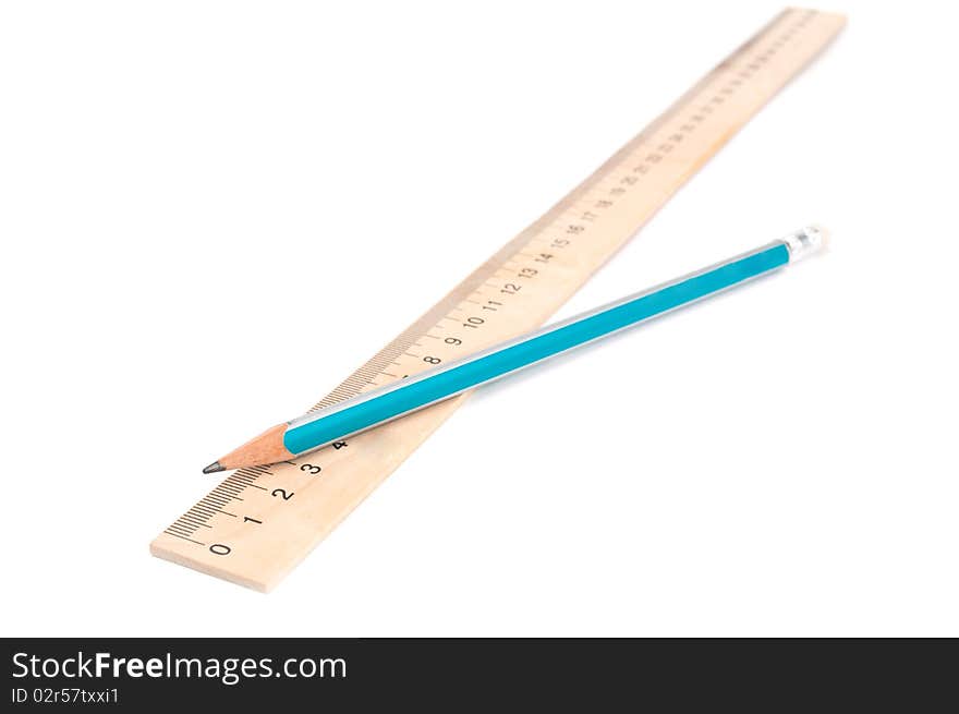 Ruler with a pencil