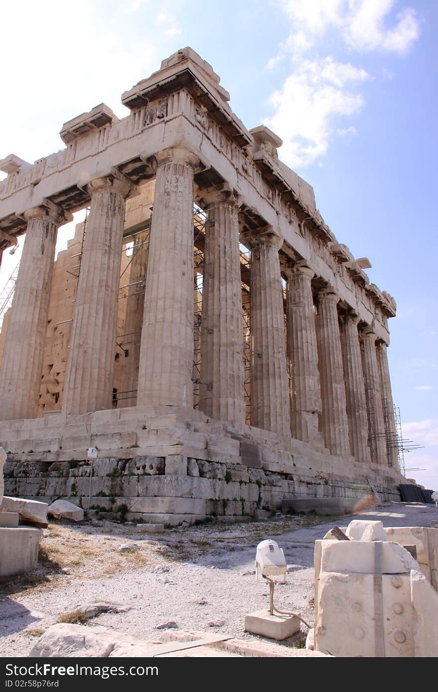 The Parthenon at the Acropolis of Athens