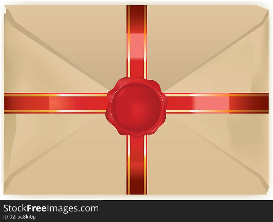 Vectorized vintage envelope