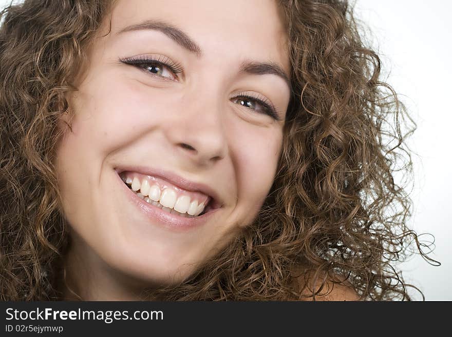 Beautiful girl laughing