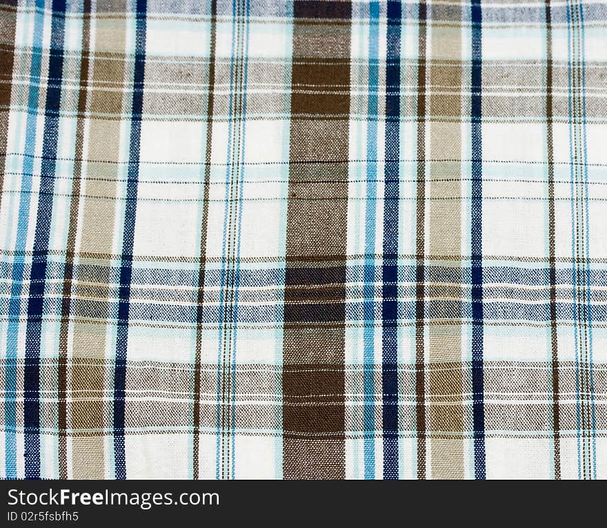 Blue and brown retro fabric background