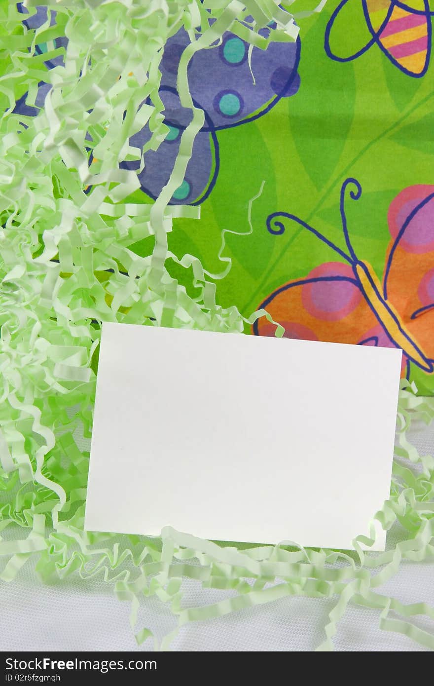 A butterfly party invite with green background and butterflies.