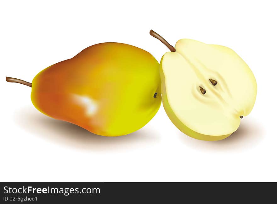 Ripe green pears.