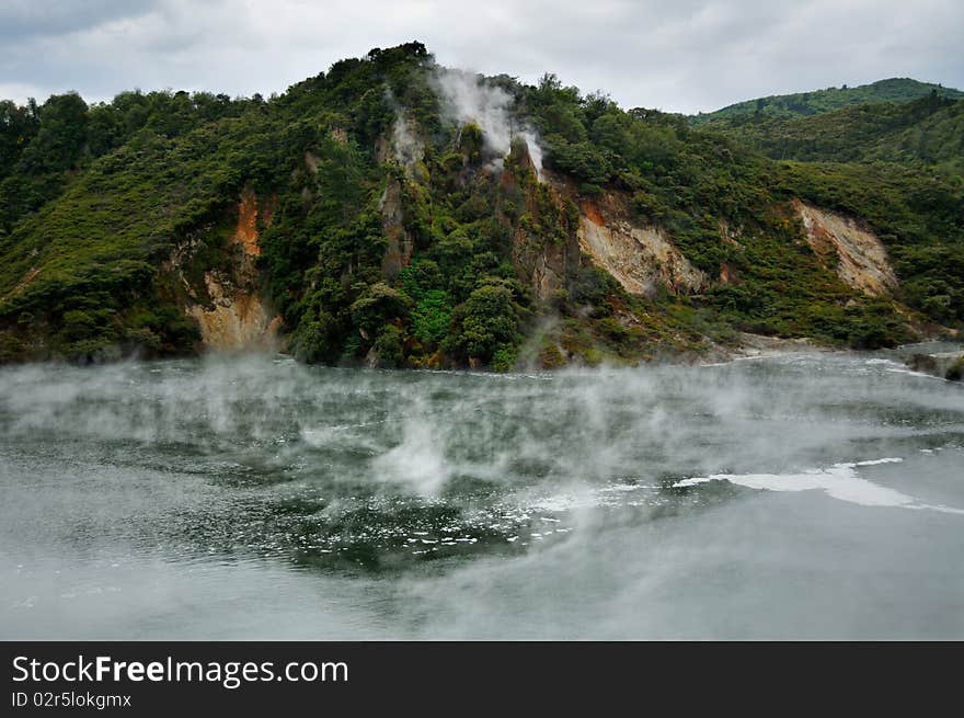 Steaming Cathedral Rocks, Waimangu Volcanic Valley