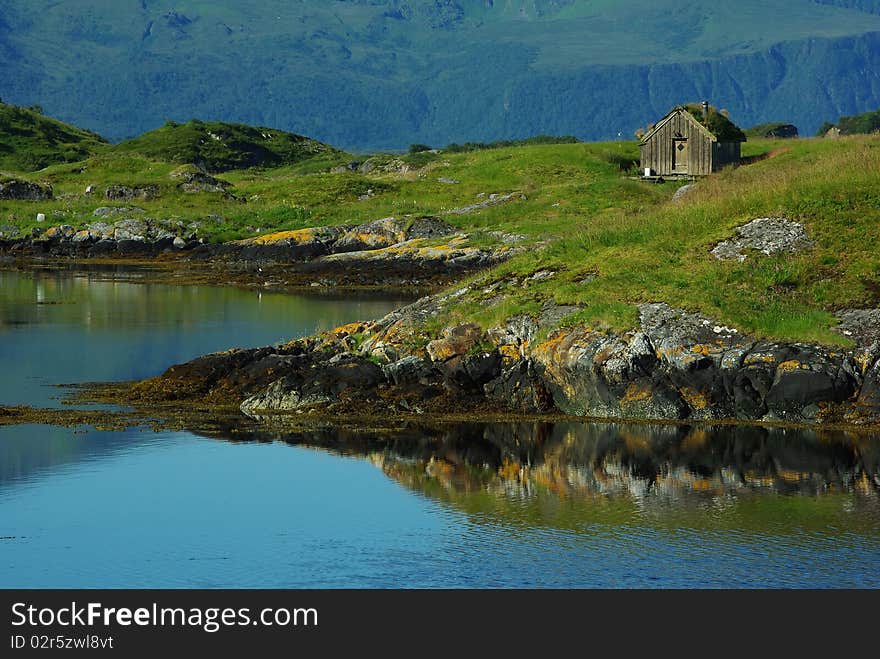 Fisherman s hut on an island