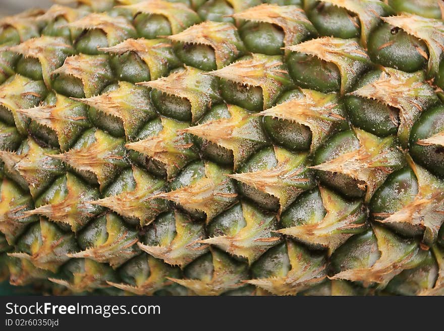 Pineapple skin closeup for background. Pineapple skin closeup for background