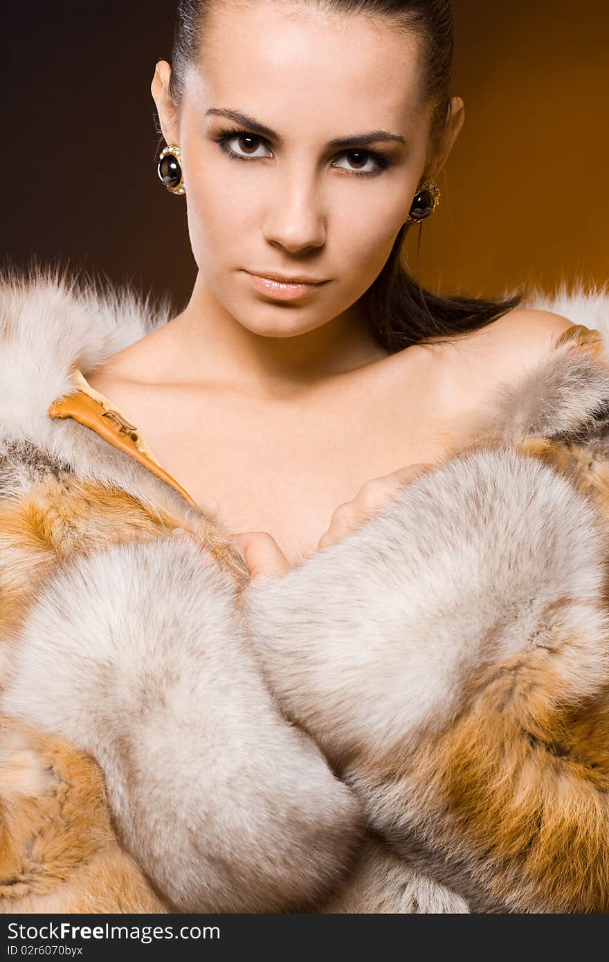 Woman in a fur coat