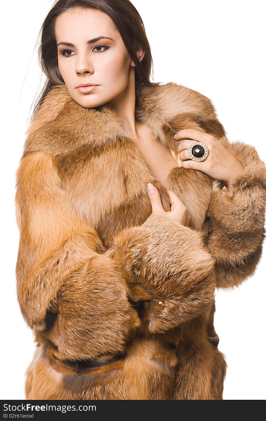 Woman in a fur coat