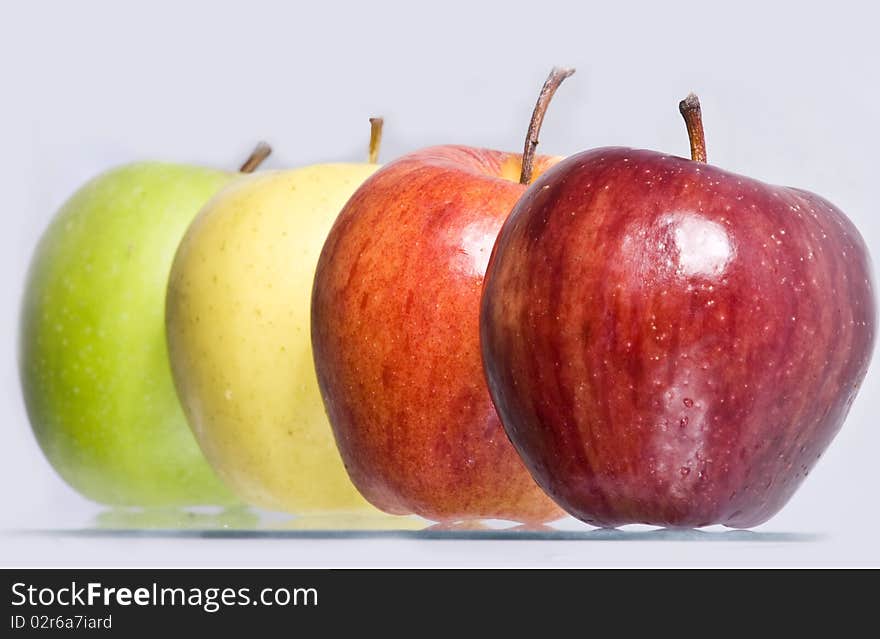 Close up shot of a set of Apple