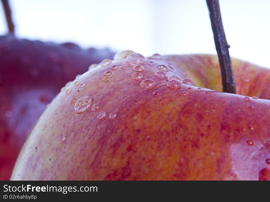 Close up shot of a set of Apple