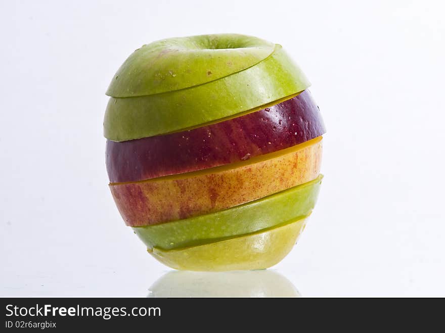 Close up shot of a set of Apple