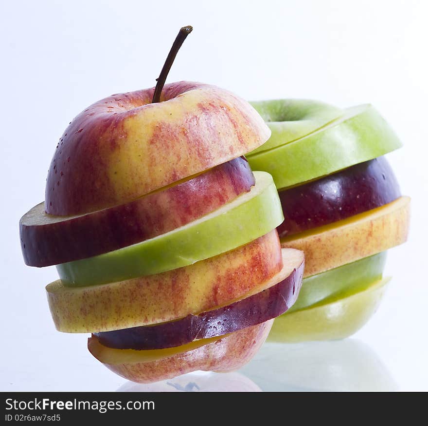 Close up shot of a set of Apple