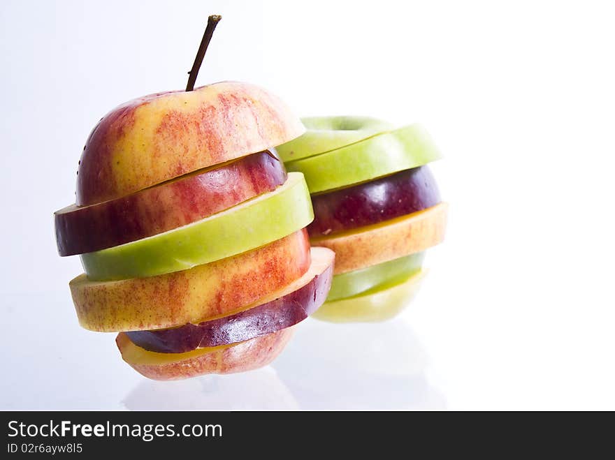 Close up shot of a set of Apple