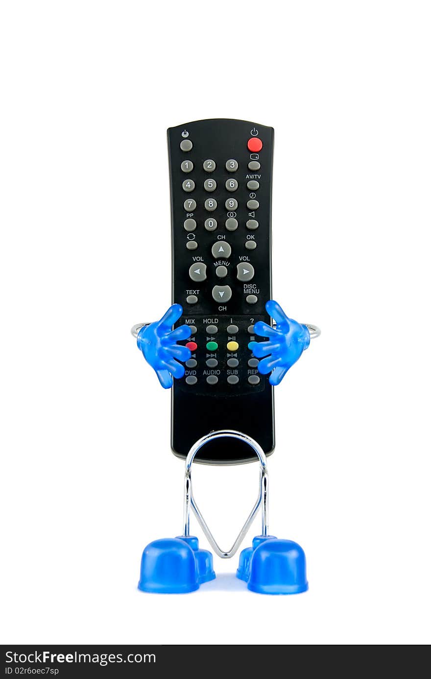 Studio shot of the remote control holder isolated on white. Studio shot of the remote control holder isolated on white