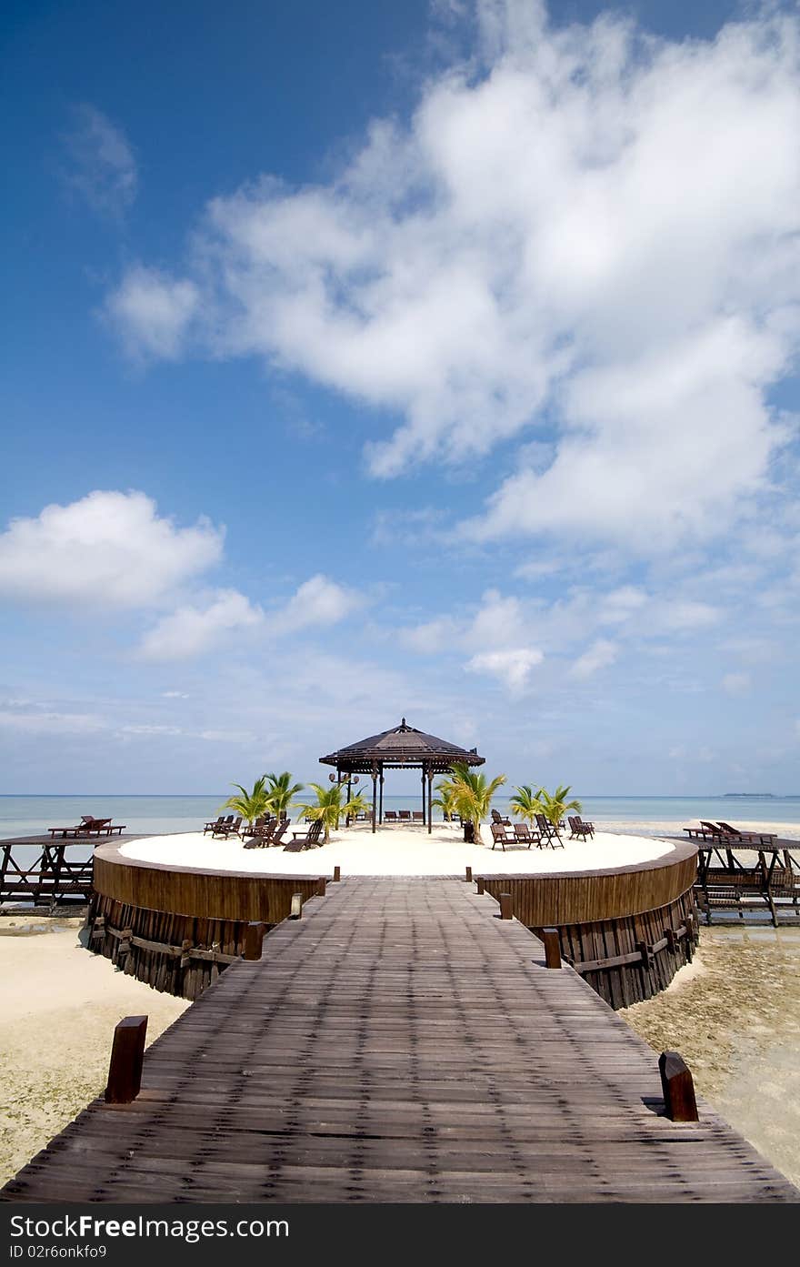 A beautiful gazebo near beach. A beautiful gazebo near beach