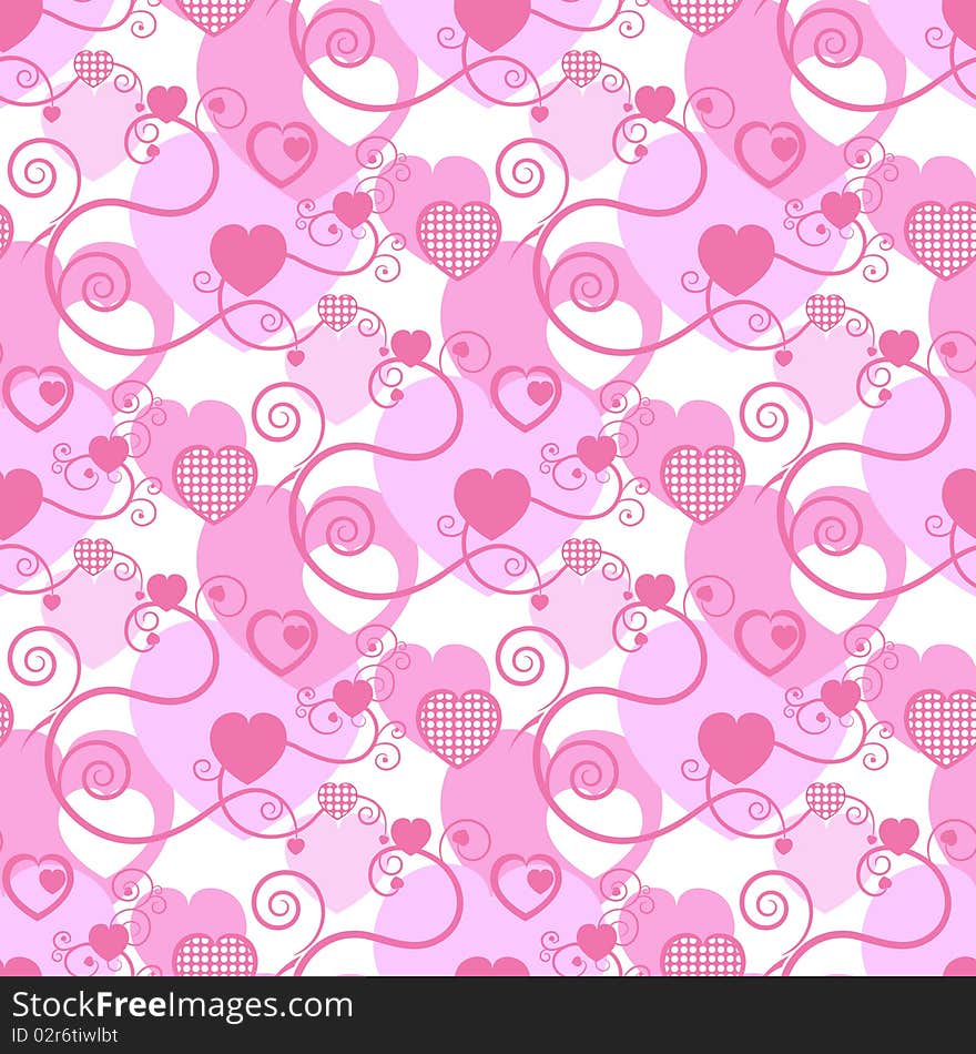 Excellent background with hearts. A illustration