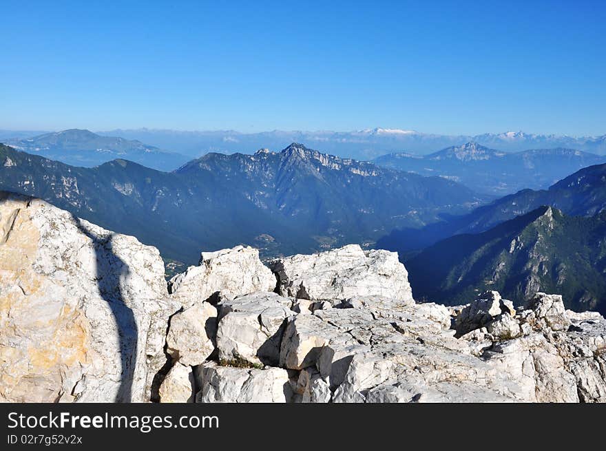 A landscape composed by peaks mountains. A landscape composed by peaks mountains