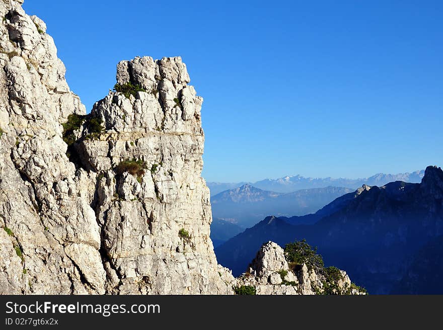 A landscape composed by peaks mountains. A landscape composed by peaks mountains