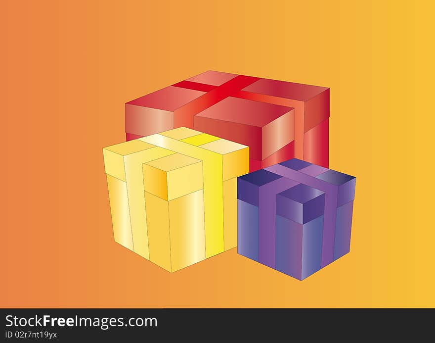 Red, yellow, and purple present on light orange background. Red, yellow, and purple present on light orange background