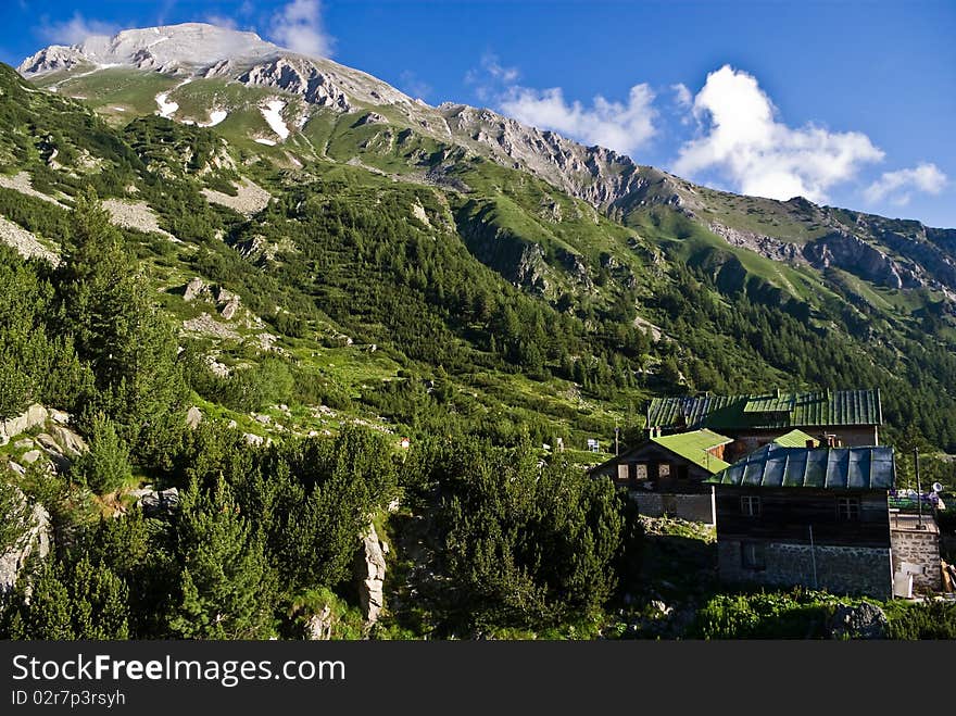 Mountain hut in the Pirin range - Balkan mountains,bulgaria