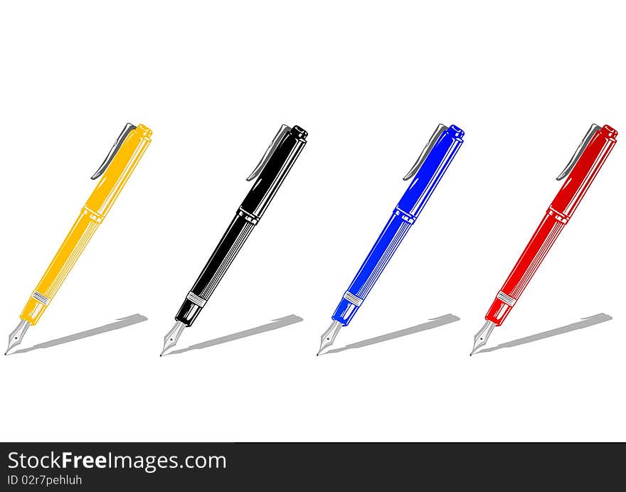 Vector illustration color handles on a white background