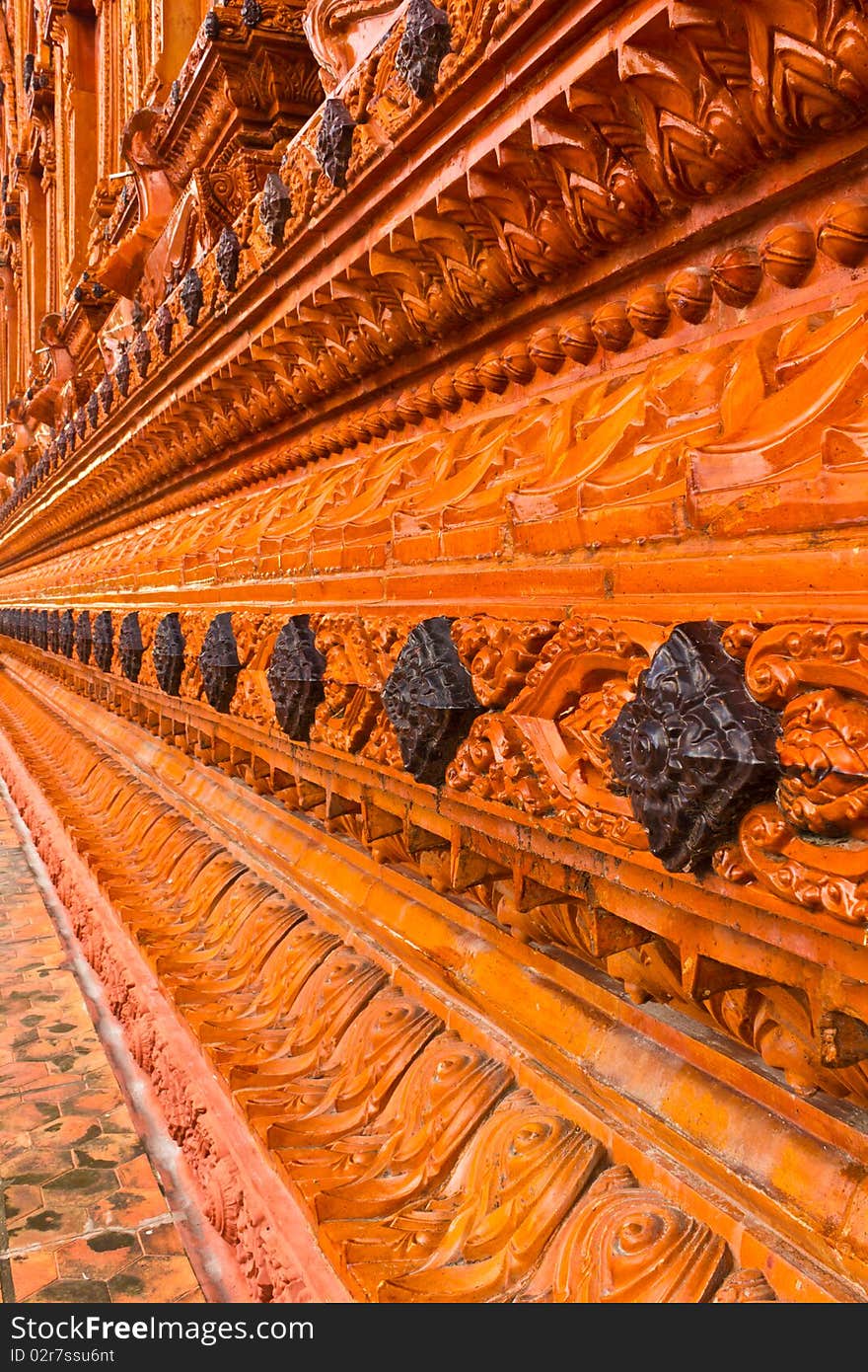 The Temple wall in the bangkok. The Temple wall in the bangkok