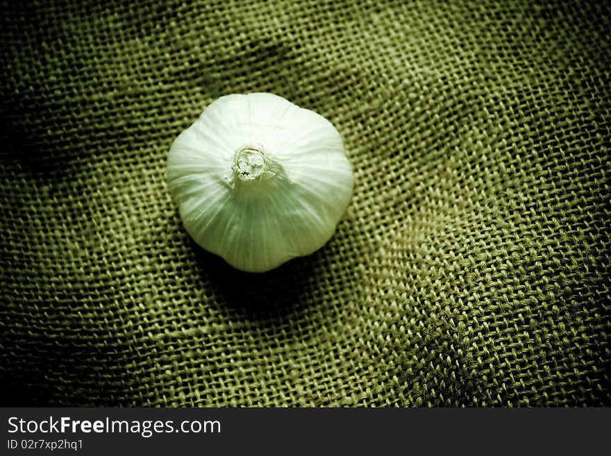 Vintage Garlic close up shot