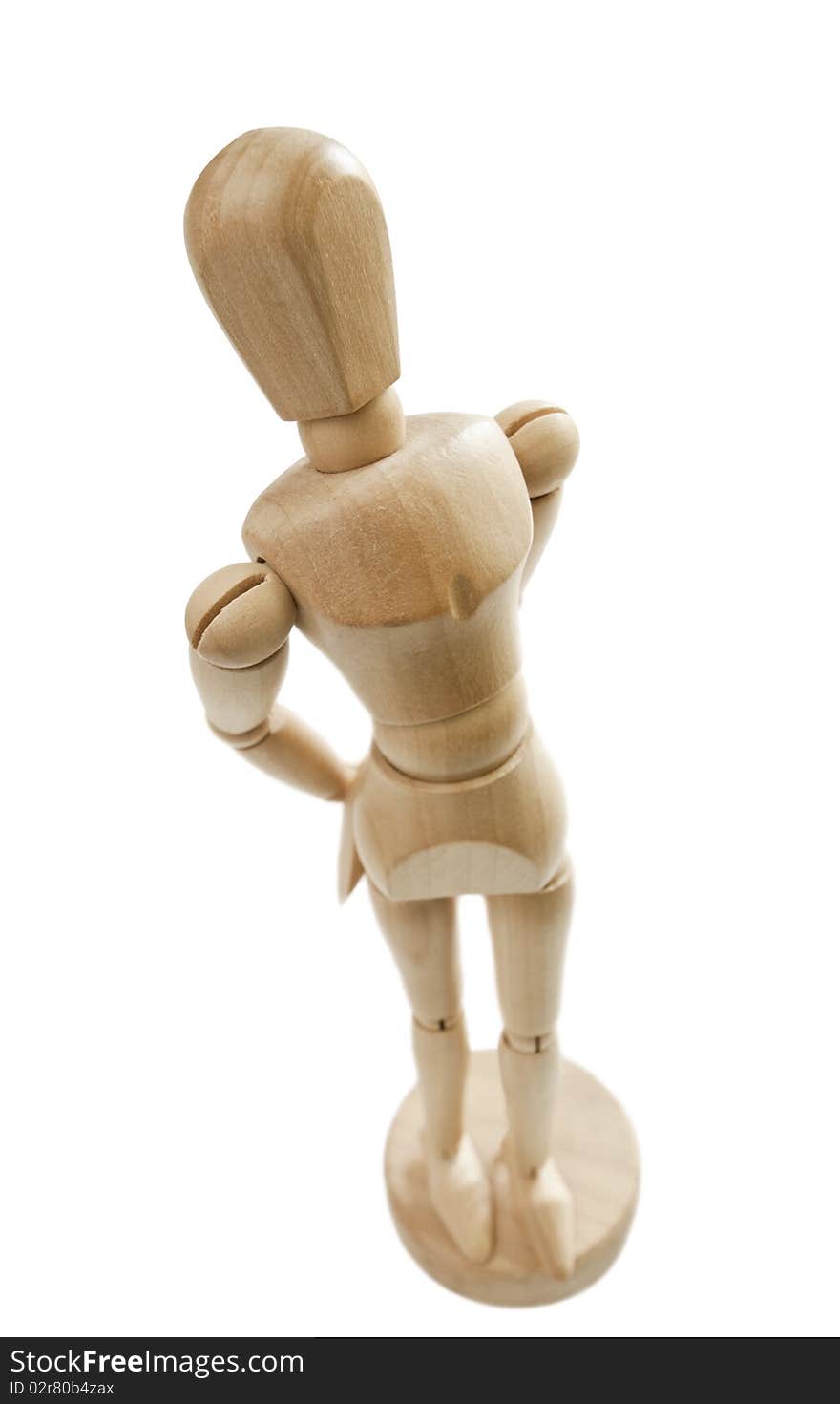 Eager wood figure