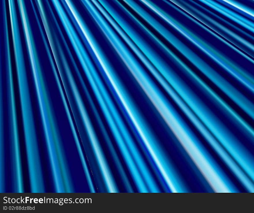 Blue luminous lines with perspective, Abstract illustration. Blue luminous lines with perspective, Abstract illustration