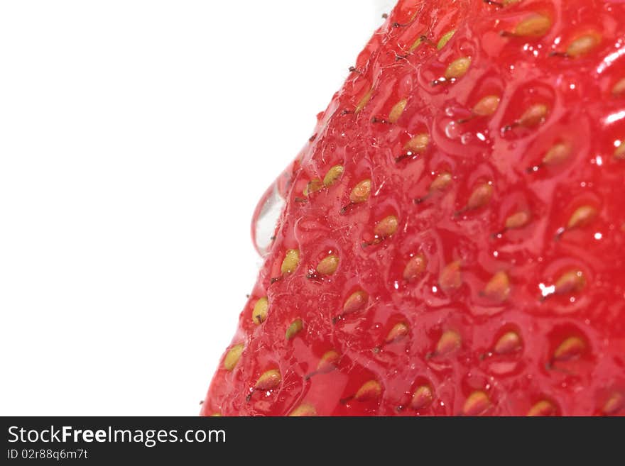 Strawberry close up macro shot