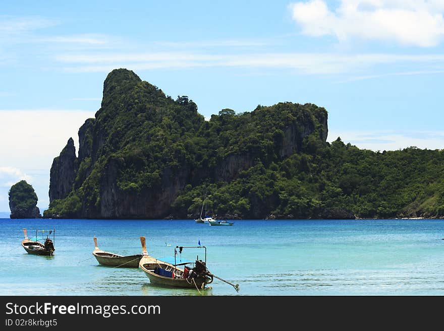 Phi-Phi island in krabi province thailand. Phi-Phi island in krabi province thailand