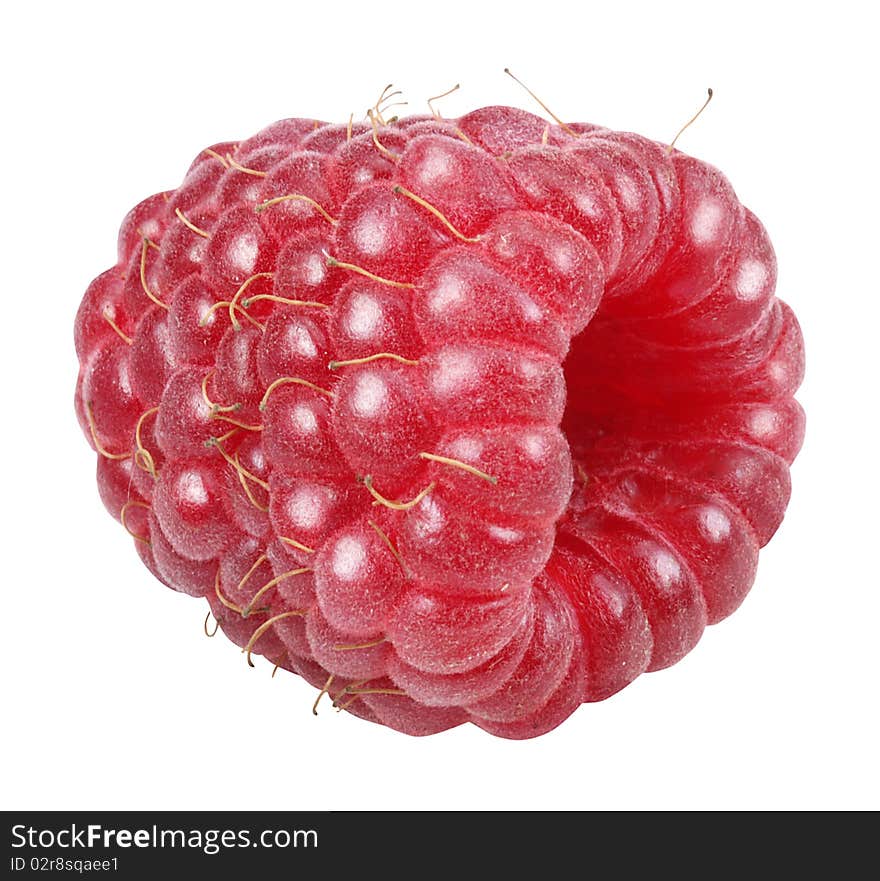 Raspberry On A White Background