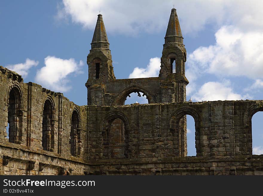 St Andrews Cathedral in St. Andrews, Scotland UK. St Andrews Cathedral in St. Andrews, Scotland UK