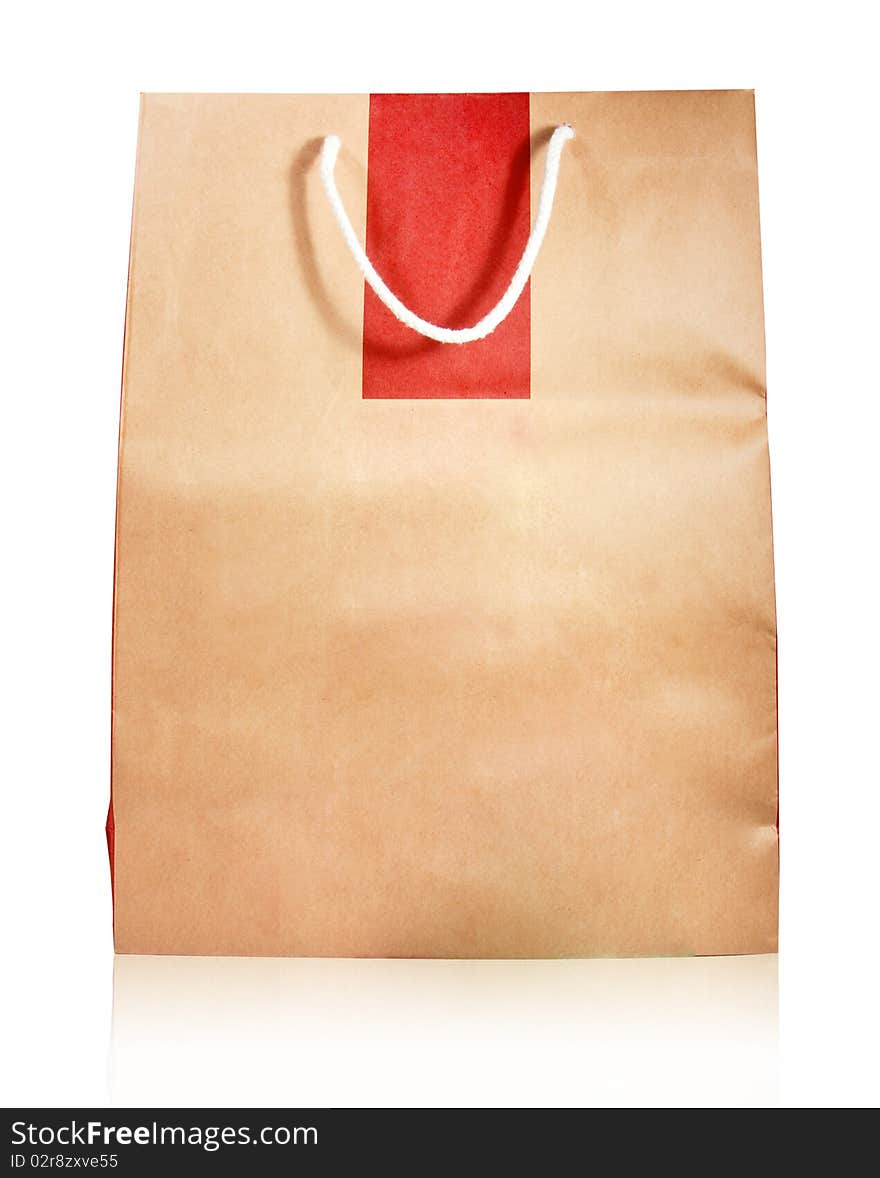 Recycle bag with isolated white background