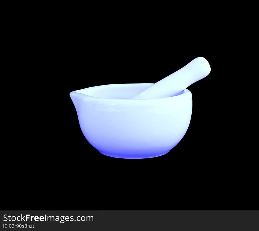 Mortar and pestle, ceramic