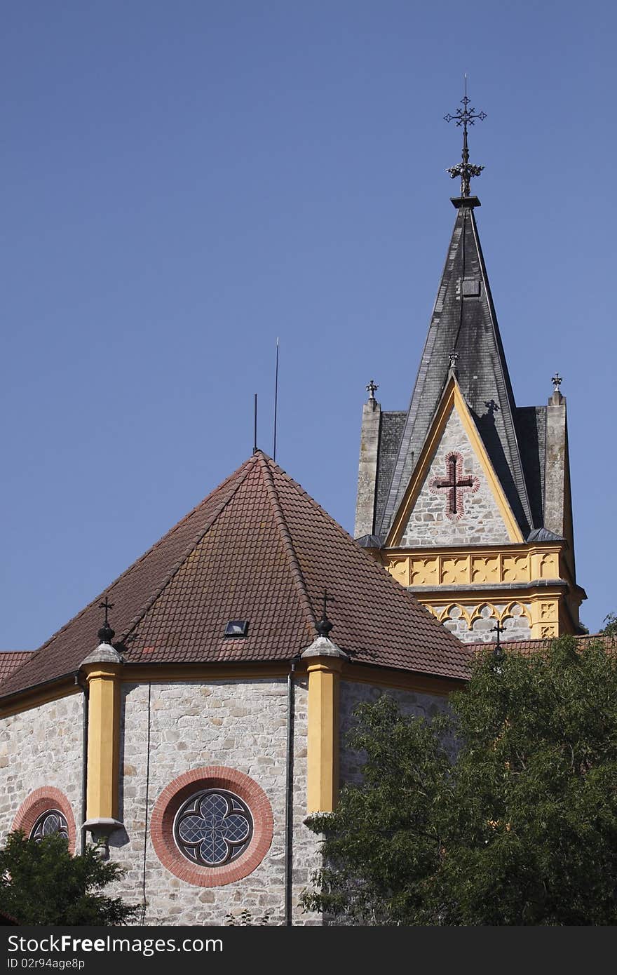 The church of St. John of Nepomuk in Hluboka nad Vltavou (Czech Republic) was founded in 1845.