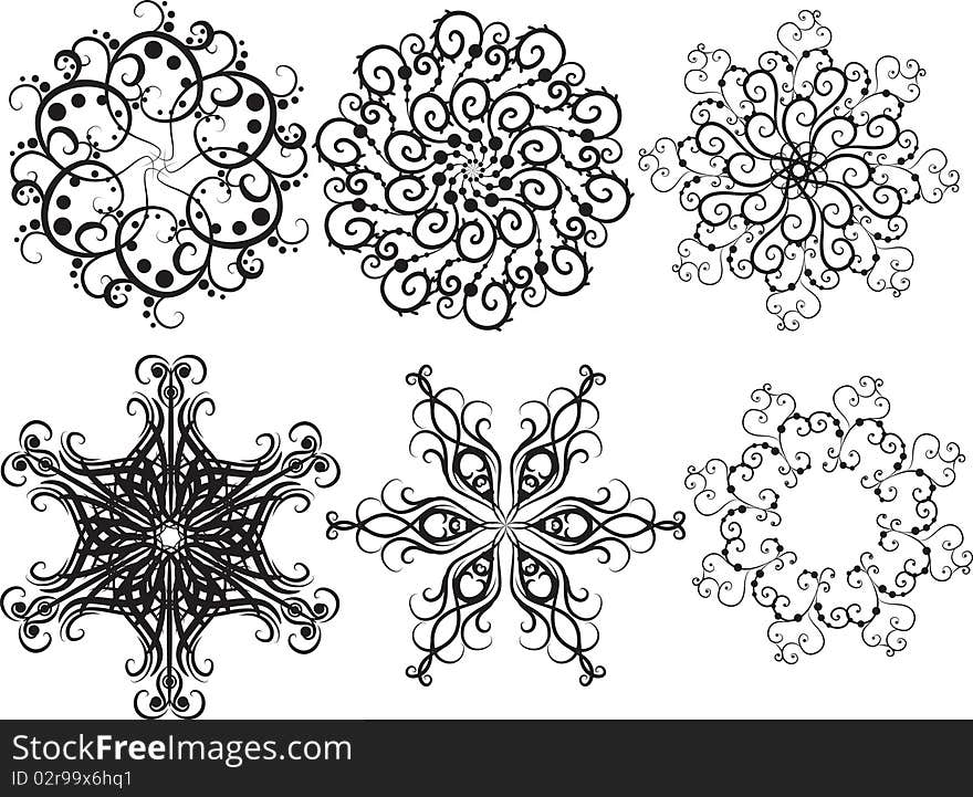 Set Of Snowflakes