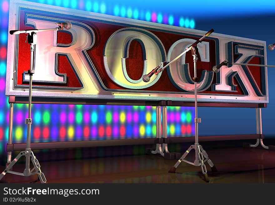 Abstract rock background musical stage