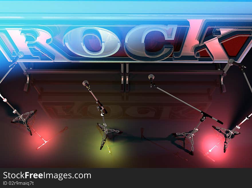 Abstract rock background musical stage