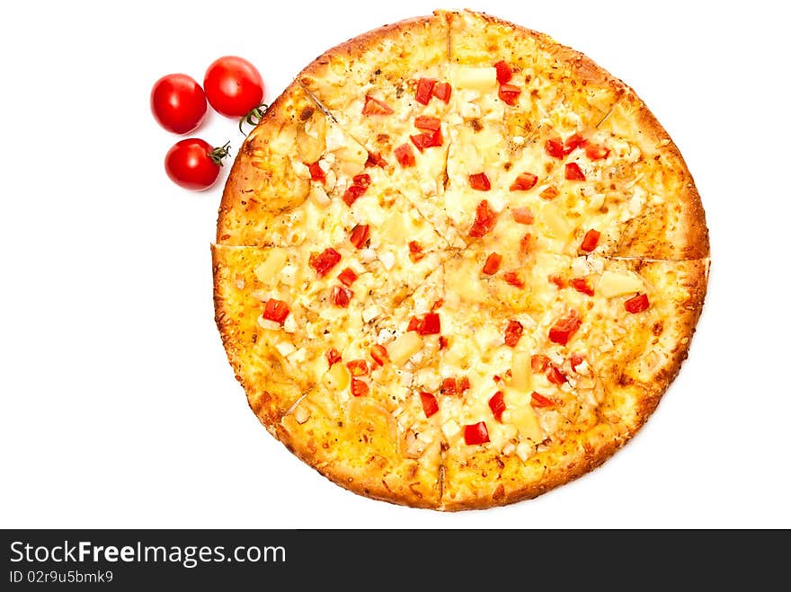 Pizza with tomato