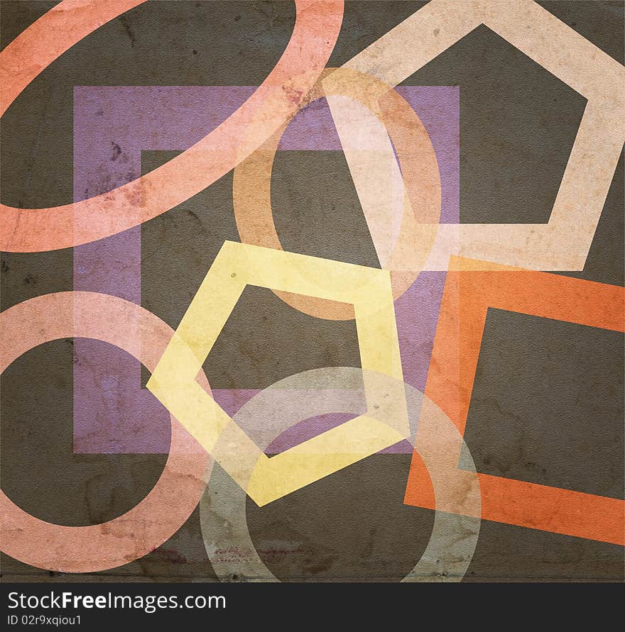 Abstract background of grunge geometric images