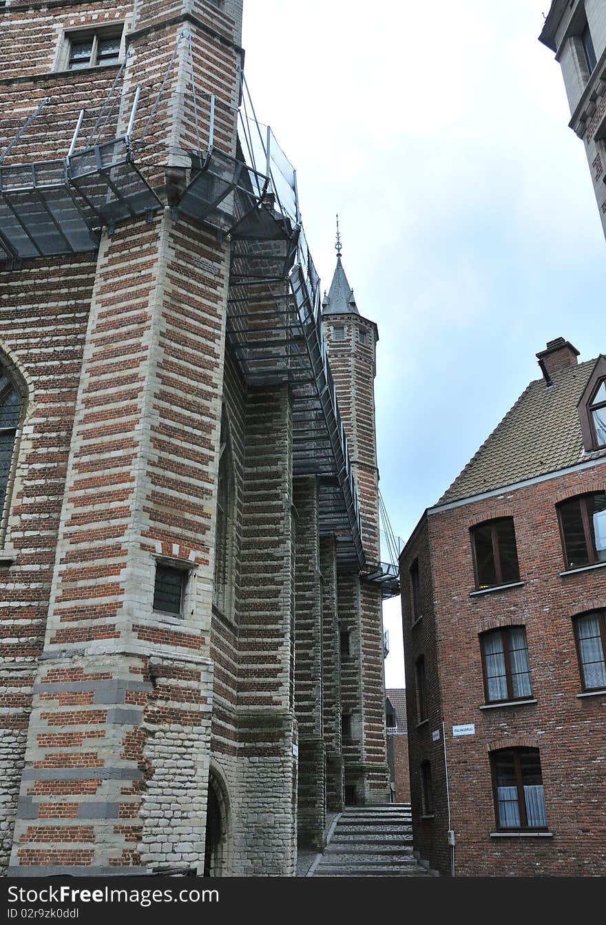 Entrance to city from wharf in Antwerp