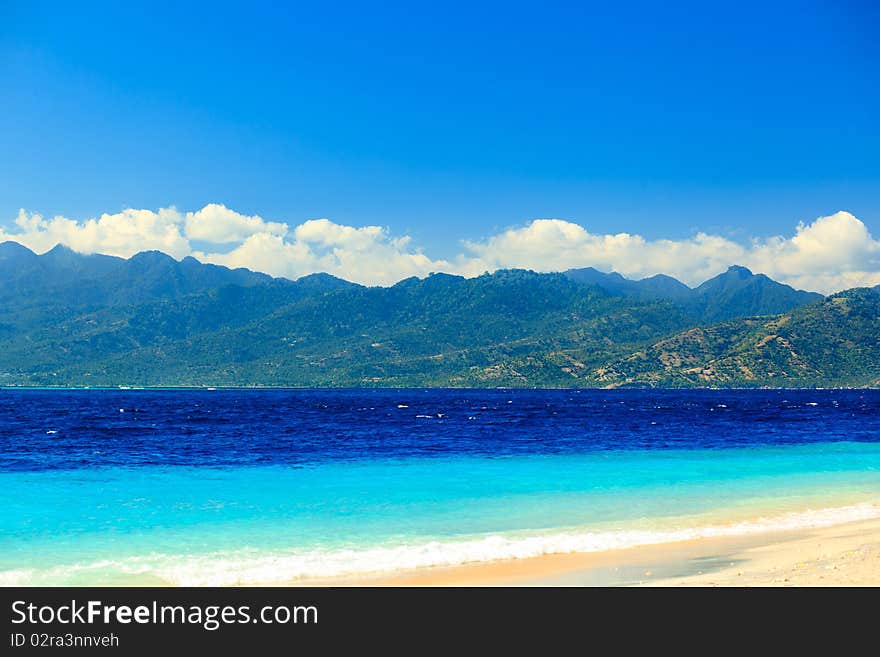 Summertime at the beach. Travangan gili.