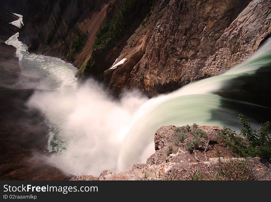 Lower fall in Yellowstone National Park - USA. Lower fall in Yellowstone National Park - USA