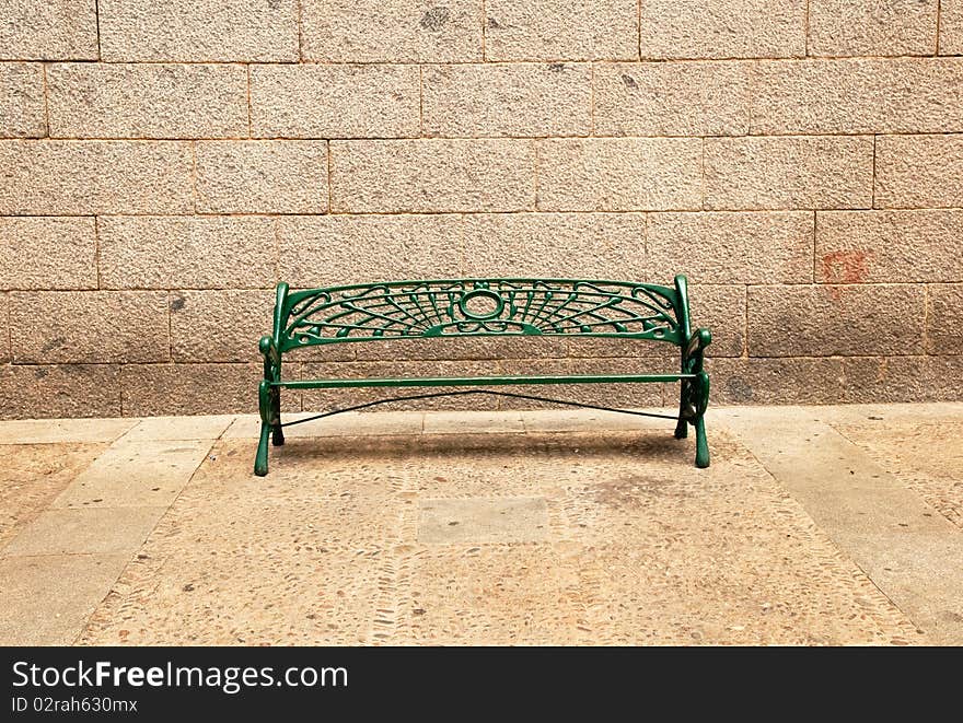 Bench in the street