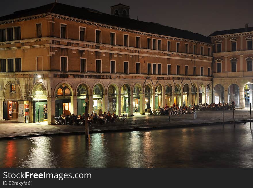 Venice grand channel during the night time.