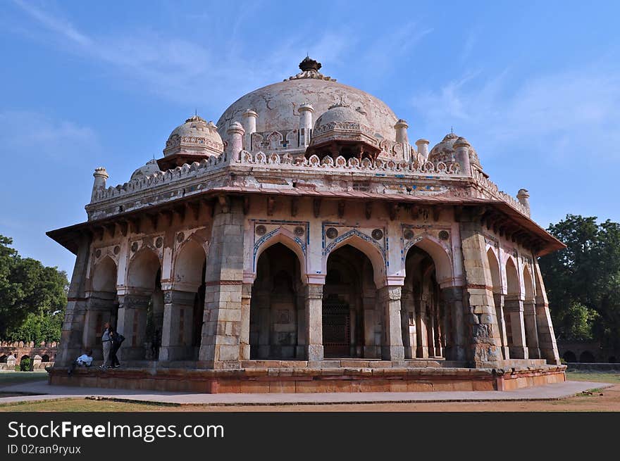 Small indian temple, picture taken during the sunny day.