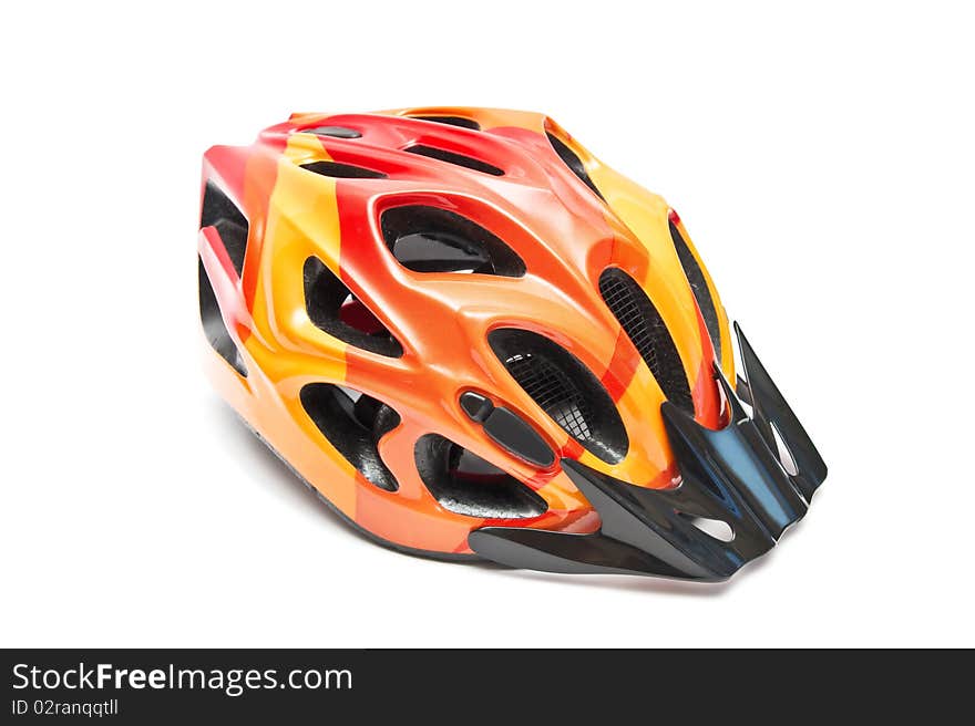 Orange Bicycle Helmet