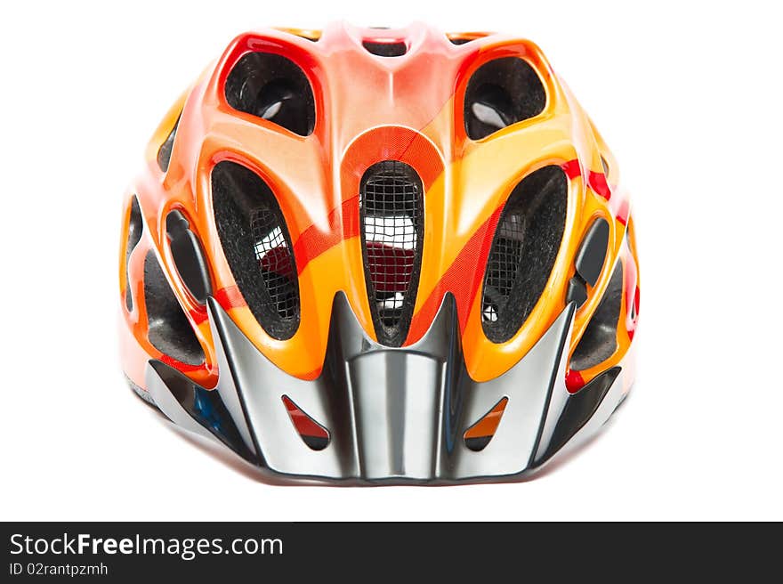 Orange Bicycle Helmet