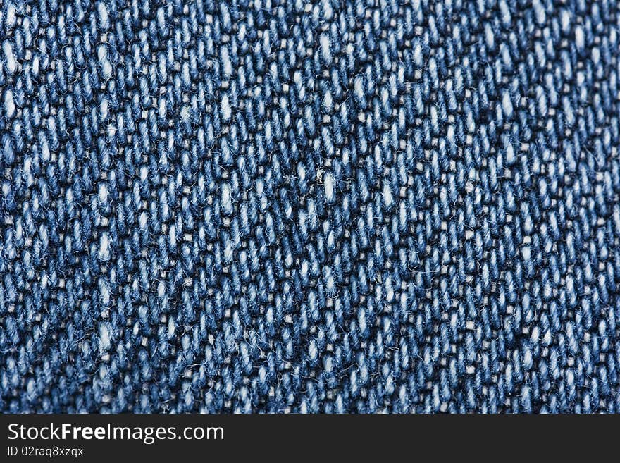 Macro of blue denim texture. Macro of blue denim texture